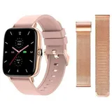 Maxcom FW55 Aurum Pro BT 44 mm Metallgehäuse roségold Sportarmband gold One Size