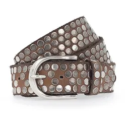 b.belt Nietengürtel Leder (hellbraun hellbraun) Gürtel   Hellbraun Damen 