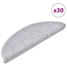 vidaXL Stufenmatten 30 Stk. Hellgrau 56x17x3 cm