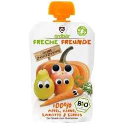 erdbär Freche Freunde Apfel, Birne, Karotte & Kürbis bio