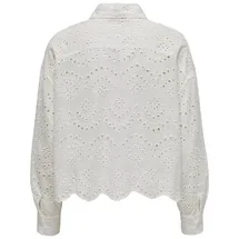 Only Langarmbluse ONLVALAIS L/S SHIRT WVN NOOS Weiß M