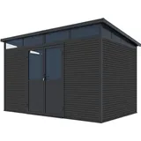 Weide Gartenhaus 3,38 x 2,18 m Anthrazit