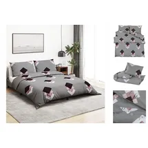 vidaXL Bettwäsche Set Grau 200 x 220 cm