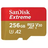 SanDisk Extreme microSDXC UHS-I A2 U3 V30 + SD-Adapter 256 GB
