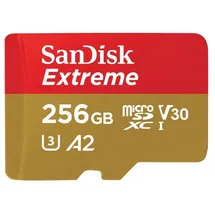 SanDisk Extreme microSDXC UHS-I A2 U3 V30 + SD-Adapter 256 GB