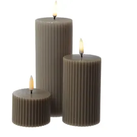 uYuni LED Mini Kerze Thea 5,8 cm sand