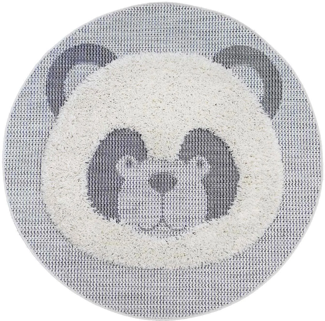 Primaflor-Ideen in Textil Kinderteppich »NAVAJO - Panda«, rund, 35 mm Höhe, Hoch-Tief-Effekt, Motiv Panda, Kinderzimmer Primaflor-Ideen in Textil wollweiß Ø 135 cm   1 St.