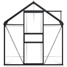 vidaXL Gewächshaus Alu anthrazit HKP 4 mm 4,76 m2 inkl. Fundamentrahmen