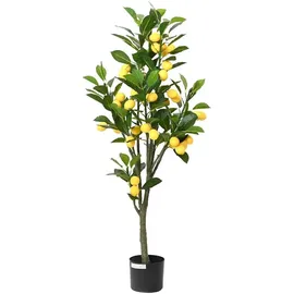vidaXL Zitronenbaum Künstlich 136 Blätter 120 cm Grün