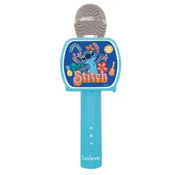 LEXIBOOK Disney Stitch Bluetooth® Karaoke-Mikrofon mit eingebautem Lautsprecher und Smartphone Stativ