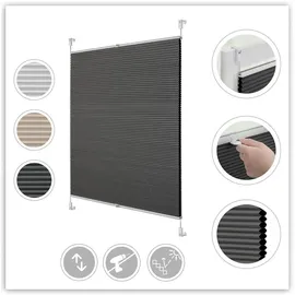 Lichtblick Thermo-Plissee Klemmfix 65 x 130 cm Grau