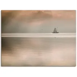 Leinwandbild ARTLAND "Augenblicke der Ruhe...", beige (farbe bild(er): natur), B:80cm H:60cm, Canvas, Leinwand, Bilder, auf Keilrahmen gespannt