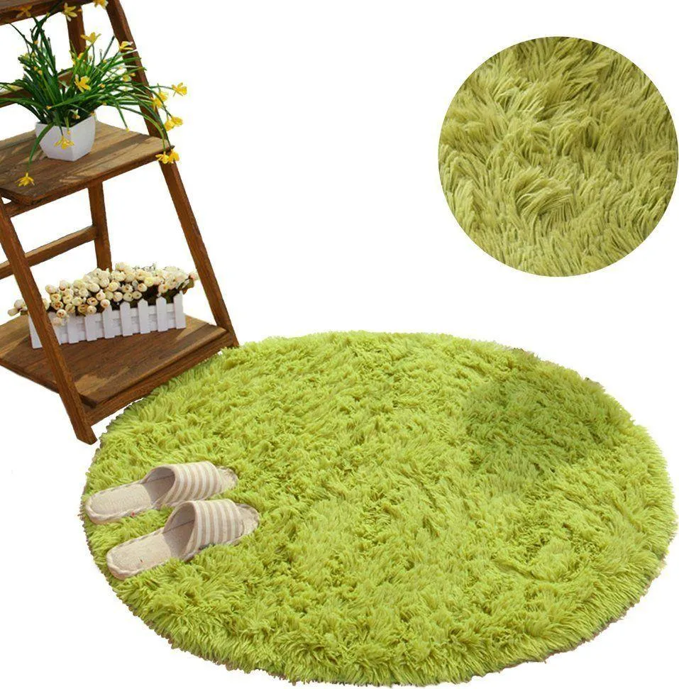 Strado, Teppich, Round carpet Shaggy Strado 120x120 GreenGrass (green) universal (Ø 120 cm)