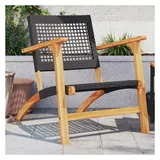 vidaXL Gartenstuhl 2 Stk. 33 x 0 x 0 cm schwarz