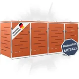 deluke Mülltonnenbox JAGU 115,5 x 276,5 x 77,5 cm orange
