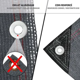 VOUNOT Zaunblende 1.8×10m, Sichtschutz Zaun 230 g/m2 HDPE Schattiernetz, Anthrazit - VOUNOT®