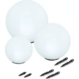 esotec Solar Leuchtkugel 3er Set multicolor Kugelleuchte Garten outdoor 102614