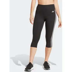 Trainingstights ADIDAS PERFORMANCE "TRAIN ESSENTIALS 3STREIFEN HIGHWAISTED 3/4", Damen, Gr. XXL, N-Gr, schwarz, Obermaterial: 85% Polyester, 15% Elasthan, clean, sportlich, 3/4-Länge, Hosen, Sportleggings, atmungsaktiv, schnell trocknend