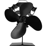 Ultra leiser 4 wärmebetriebener Ofenventilator für effiziente Holzverbrennung, Wärmeverteilung, umweltfreundliches Aluminiumlegierungs-Design