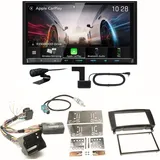 Kenwood DMX8021DABS Android Auto Einbauset für Mercedes CLK W209 Facelift