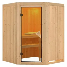 Karibu Sauna Larin ohne Ofen ohne Dachkranz
