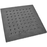 SEZAM Gussrost mit Löchern Ofenrost Ascherost Gußrost Kaminrost passend Kaminofen Tafelrost Rost Ofengitter Feuerrost Kohlerost Eckrost verschiedene Abmessungen (29,5 x 29,5 cm)