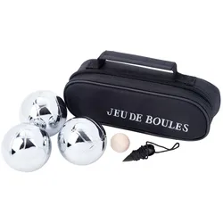 3 Boule Kugeln in schwarzer Tasche mit Reißverschluss