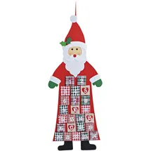 Davartis Adventskalender Nikolaus zum Hängen aus Filz 44x120 cm