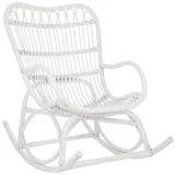 J-Line Schaukelstuhl - Rattan - weiß