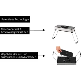 Unold 487859 Raclette Smokeless inkl. Raclette Rezeptbuch mit 50 Rezepten | Rauchfreier Raclette-Grill für 8 Personen mit Dunstabzugshaube, wendbarer Antihaft-Grillplatte, Edelstahl/Aluminium, 1200W