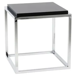 Casa Padrino Designer Beistelltisch Schwarz / Chrom 42 x 42 x 44 cm - Tisch - Hotel Cafe Restaurant Praxis Kanzlei Einrichtung