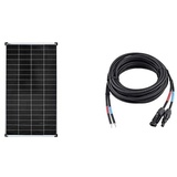 enjoy solar® Mono 150W 36V Monokristallin Solarmodul Solarpanel & enjoy solar 6mm2 3m Profi-Verbindungskabel Solarladeregler zu Solarmodul MC4-kompatibel Solarstecker Solarkabel