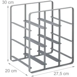 Relaxdays Weinregal, 9 Flaschen, Eisen pulverbeschichtet, Weinhalter stehend, Küche & Bar, HBT: 30 x 27,5 x 20 cm,