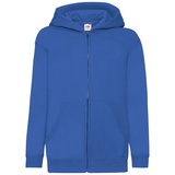 FRUIT OF THE LOOM Classic Hooded Sweat Jacket Kids UNI Kinder Kapuzen Sweat-jacke, - Blau