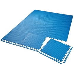 tectake Bodenschutzmatte »Bodenschutzmatte 12-tlg.«, 12-St. blau 124.0 cm x 307.0 cm x 1.2 mm
