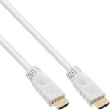 InLine HDMI Kabel mit Ethernet Premium, / Stecker, weiß / gold, 5m