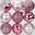 Holly & Jolly 9 Weihnachtskugeln 6cm Kunststoff Christbaumkugeln Weihnachtsbaumkugeln rosa