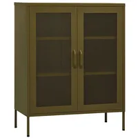 VidaXL Lagerschrank Olivgrün 80x35x101,5 cm Stahl