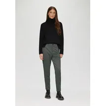 s.Oliver 7/8-Hosen Gemusterte Stoffhose Schwarz 38