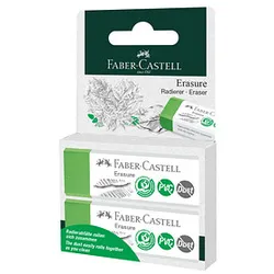 2 FABER-CASTELL Radiergummis Erasure grün