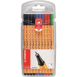 STABILO point 88 - Fineliner - verschiedene Farben - 0.4 mm - extrafein (Packung