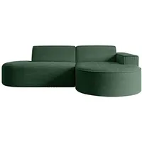 Altdecor Ecksofa Grün, Textil, 3-Sitzer, L-Form Corner Sofa Bett