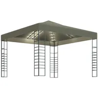 VidaXL Gartenzelt mit LED-Lichterkette 3x3 m Taupe