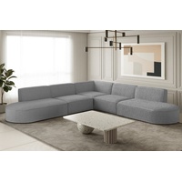 Fun Möbel Ecksofa Designersofa PALMA in Stoff Ascot Taupe