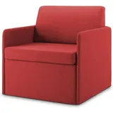Divani.store - Dag Schlafsessel Aus Wasserfestem Stoff T13 78 Cm Rot - Rosso