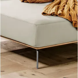 W.Schillig Ecksofa "run, Designsofa mit tollem Sitzkomfort, L-Form", weiß (cream weiß z73), B:279cm H:88cm T:178cm, Longlife Xtra-Leder Z73: Naturwalkleder der Luxusklasse aus den erlesensten Rohhäuten.