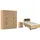 Rauch Schlafzimmer-Set Komplettzimmer Komplettschlafzimmer Schlafzimmer-Set (3-St) MAIKA, (Set, 3-tlg), Schrank 3 Breiten, 2 Höhen, Bett 100 cm, Nachttisch MADE IN GERMANY braun