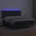 vidaXL Boxspringbett mit Matratze & LED Schwarz 180x200 cm Kunstleder