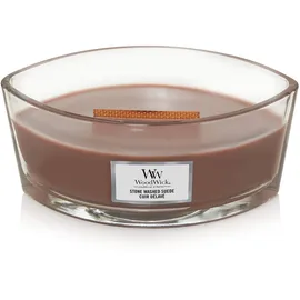 Woodwick Stone Washed Suede ellipse Kerze  453 g
