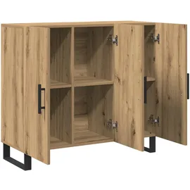 vidaXL Sideboard mit 3 Türen Artisan Eiche 90x34x80 cm Holzwerkstoff